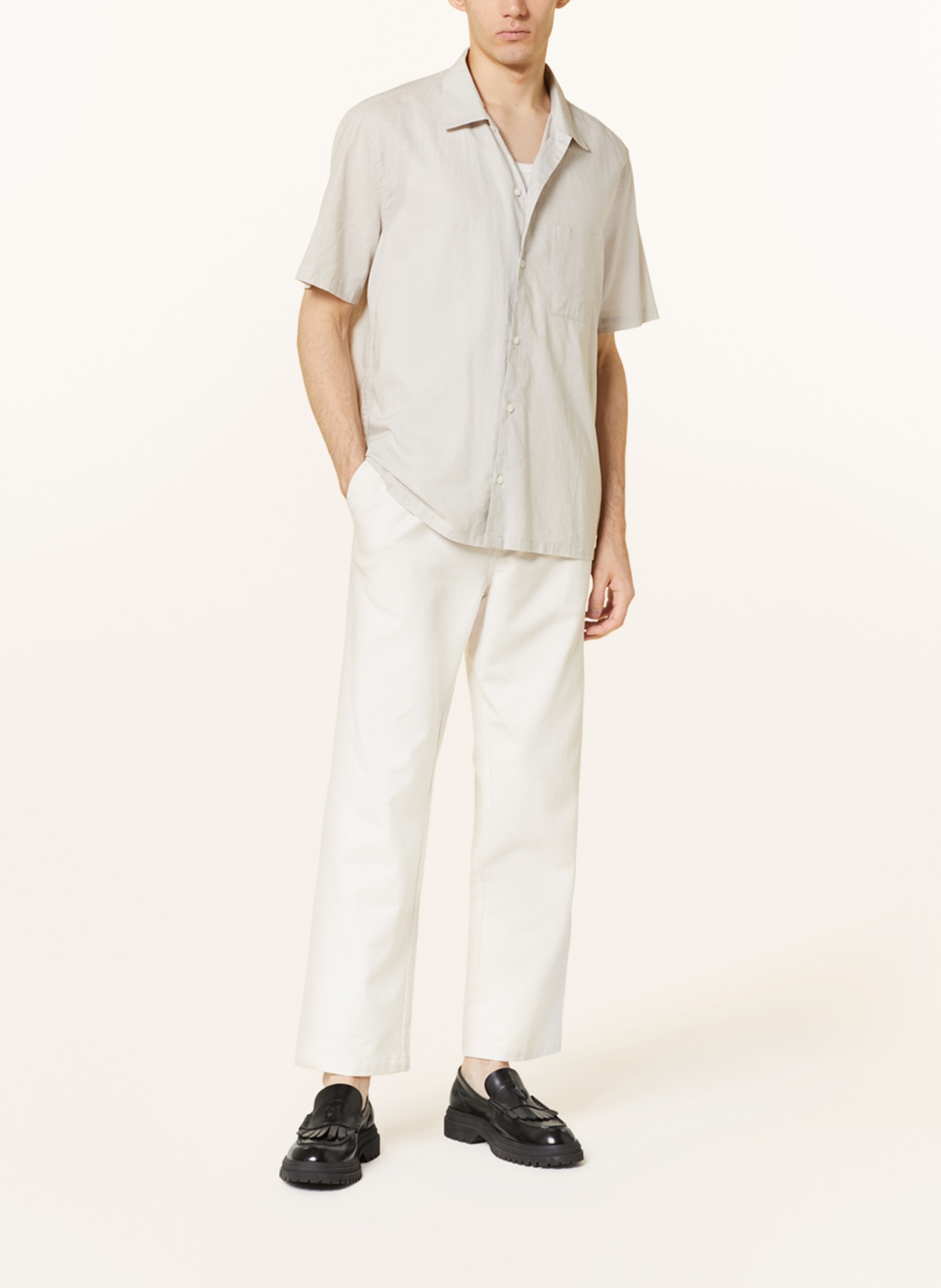 SAMSØE  SAMSØE Koszula z krótkim rękawem AVAN comfort fit, Kolor: JASNOCZARY (Obrazek 2)