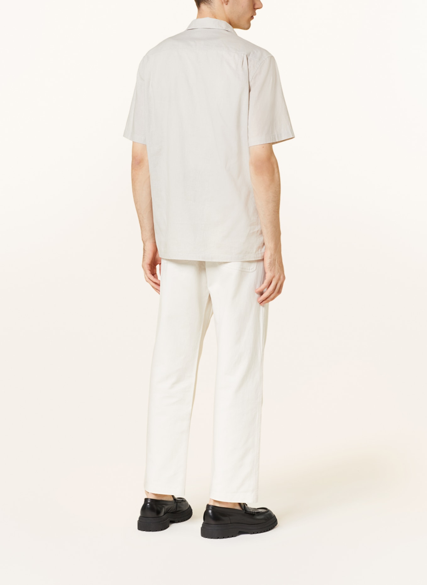 SAMSØE  SAMSØE Short sleeve shirt AVAN comfort fit, Color: LIGHT GRAY (Image 3)
