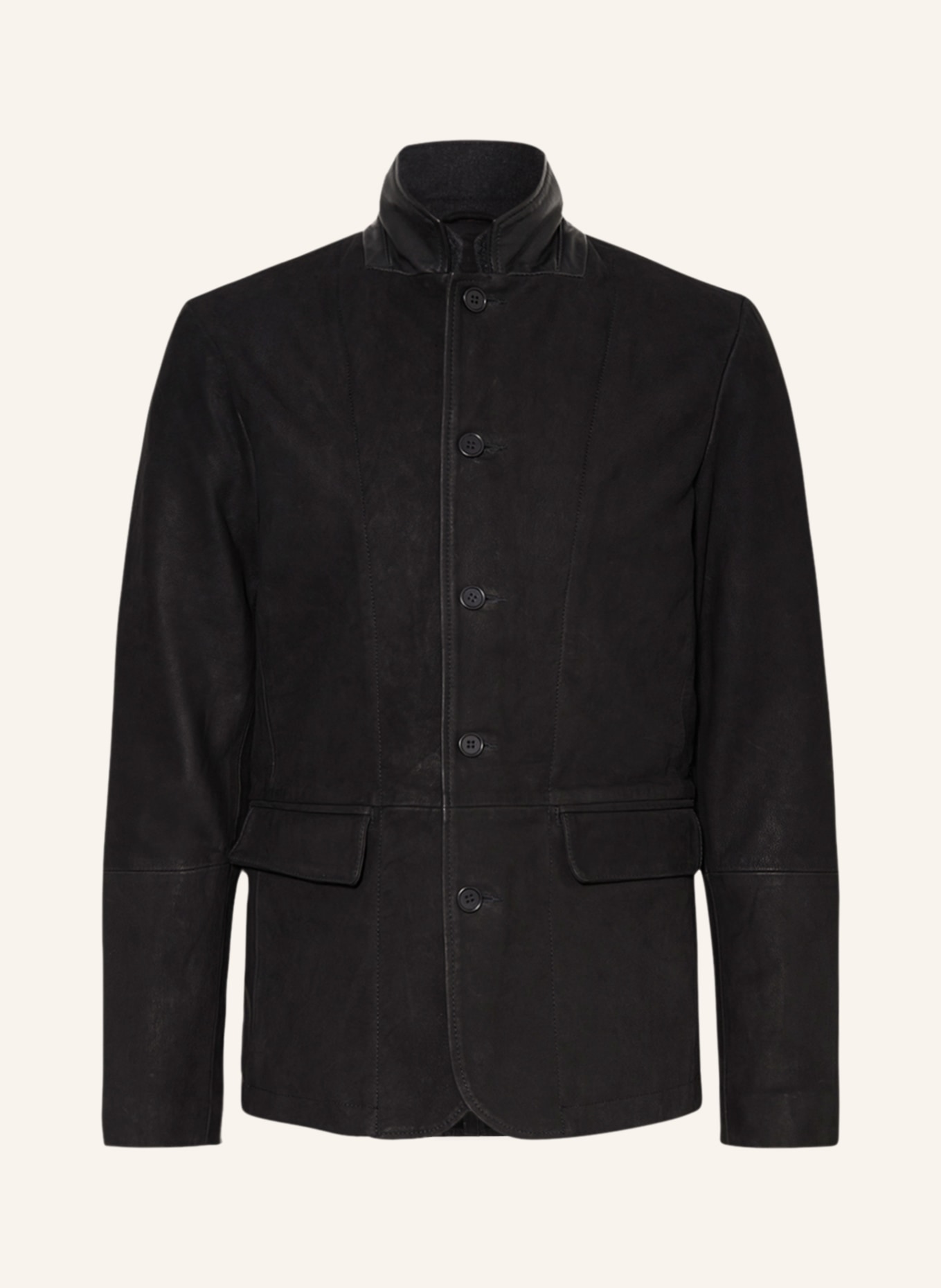 ALLSAINTS Leather jacket SURVEY regular fit, Color: BLACK (Image 1)