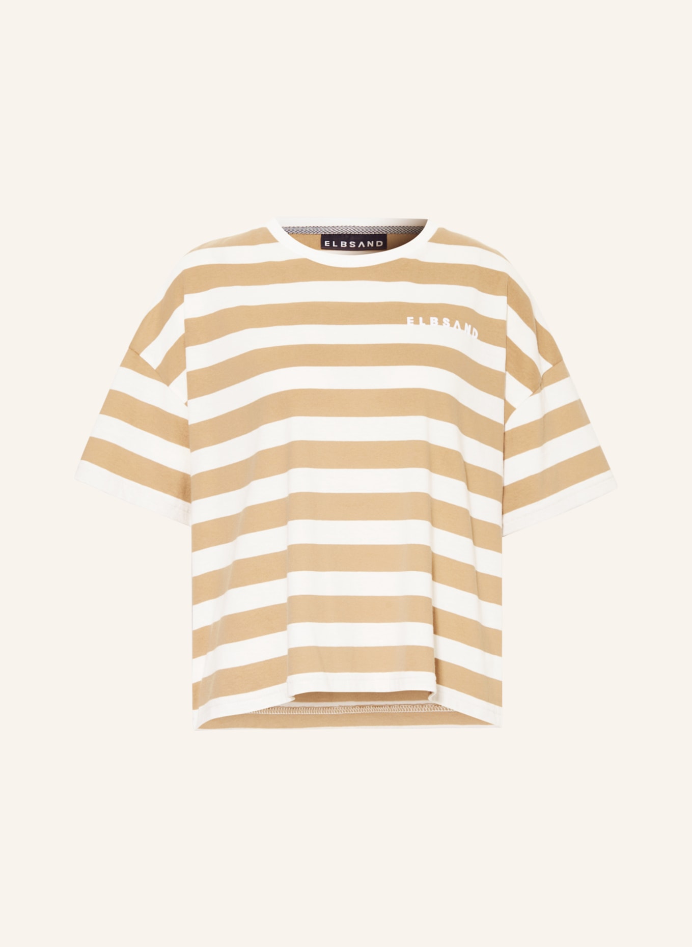 ELBSAND T-shirt DIMA, Color: LIGHT BROWN/ CREAM (Image 1)