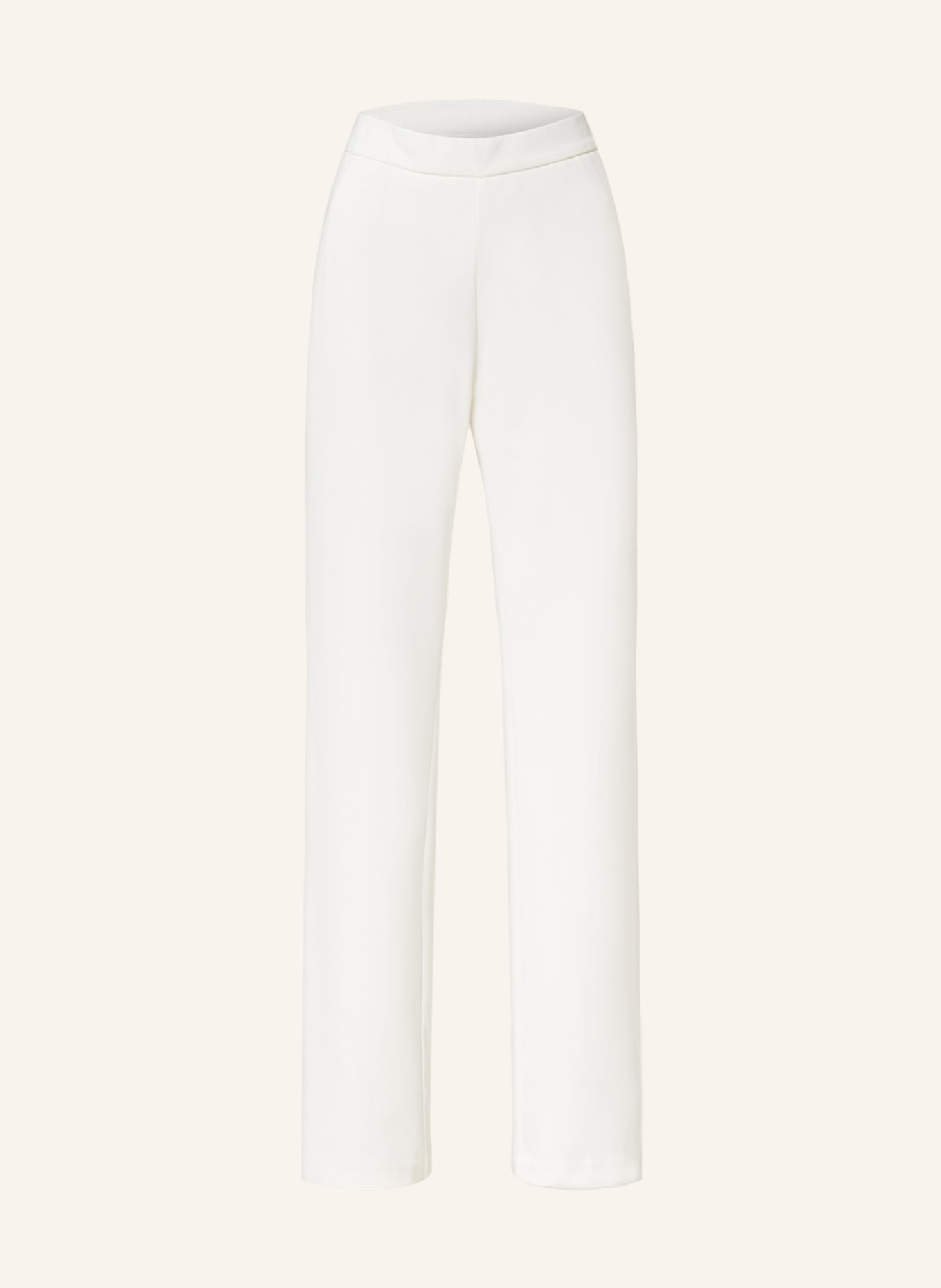 MAC Wide leg trousers CHIARA made of jersey, Color: CREAM (Image 1)