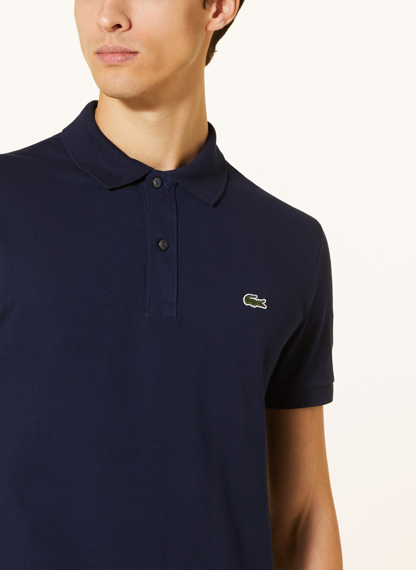 LACOSTE Piqué-Poloshirt Slim Fit, Farbe: DUNKELBLAU (Bild 4)