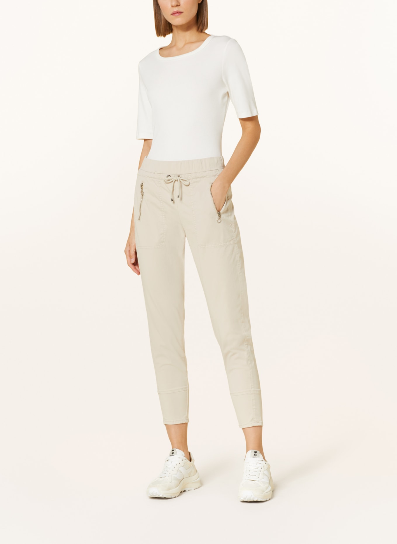 MAC Trousers EASY in jogger style, Color: CREAM (Image 2)