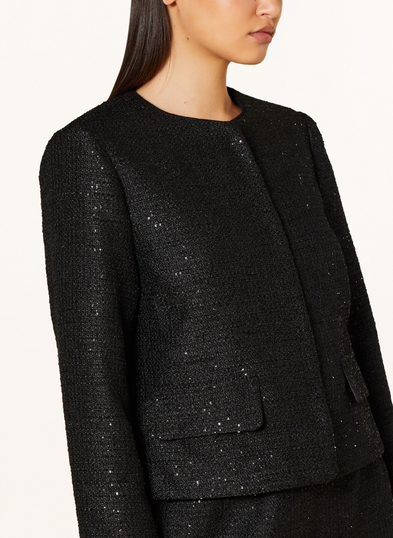 NEO NOIR Boxy jacket HELINA with sequins, Color: BLACK (Image 4)