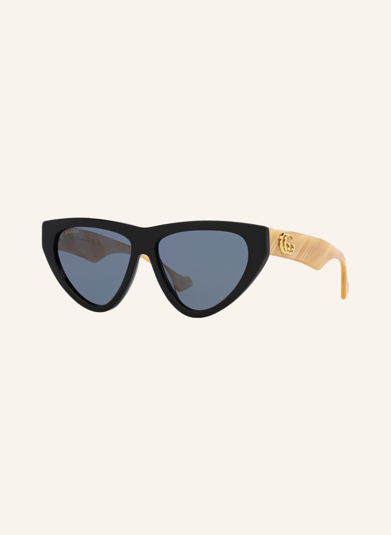 GUCCI Sunglasses, Color: 1100B1 - BLACK/ BLUE (Image 1)