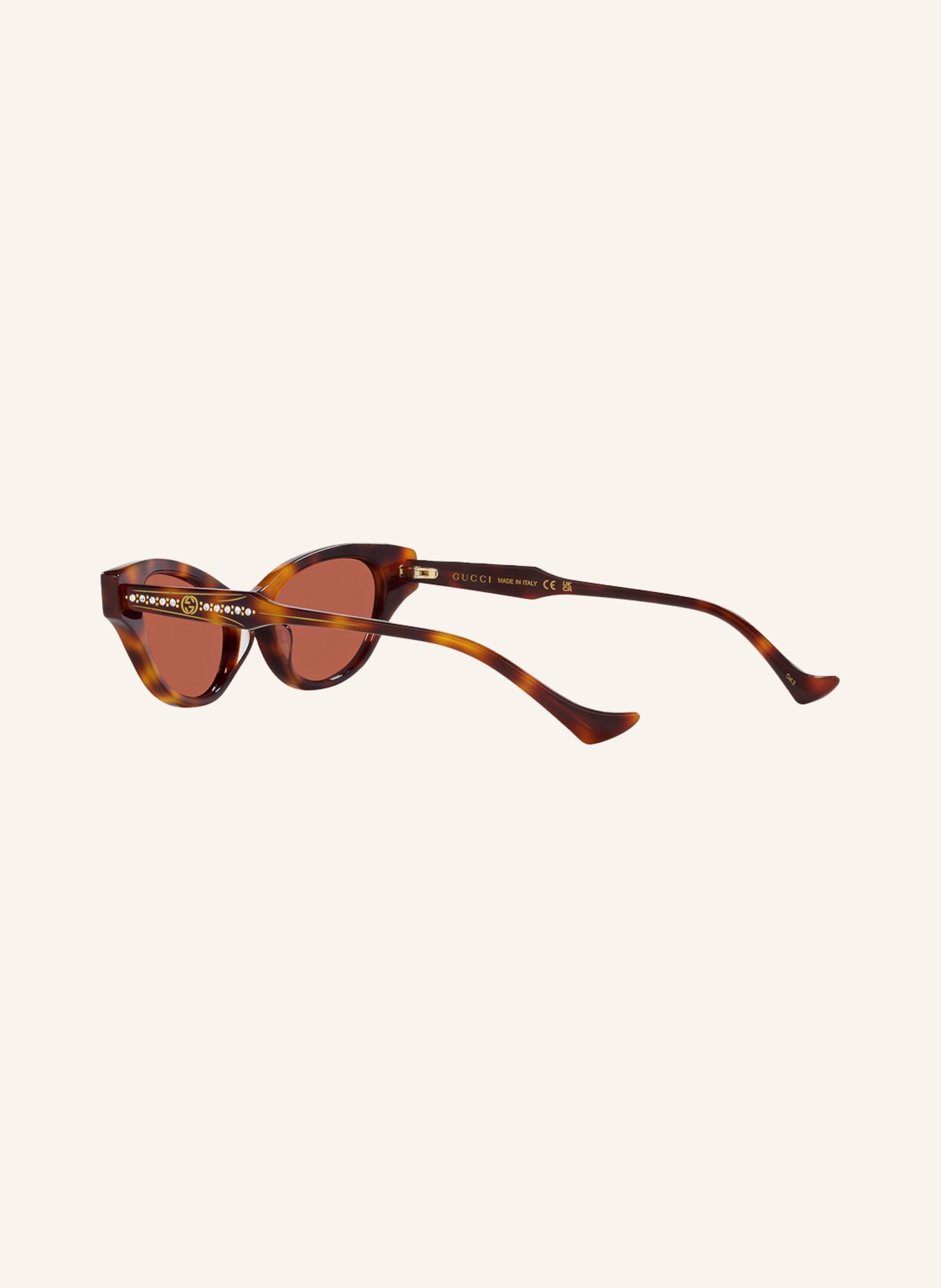 GUCCI Sonnenbrille GC002069 mit Schmucksteinen: 4402U1 - HAVANA/ ROT