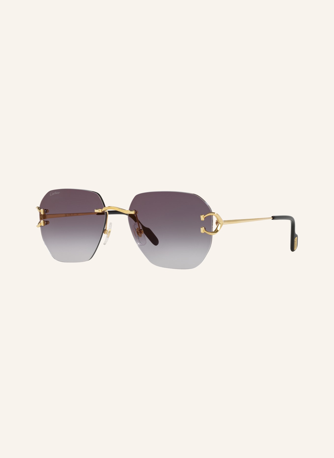 Cartier Sunglasses 6L001667, Color: 2300L1 - GOLD/DARK GRAY GRADIENT (Image 1)