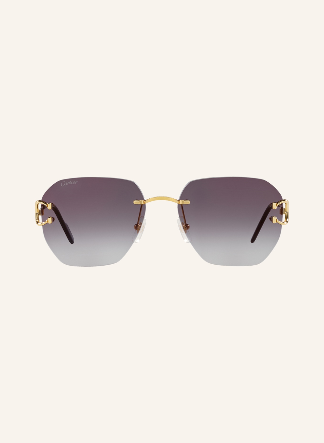 Cartier Sunglasses 6L001667, Color: 2300L1 - GOLD/DARK GRAY GRADIENT (Image 2)