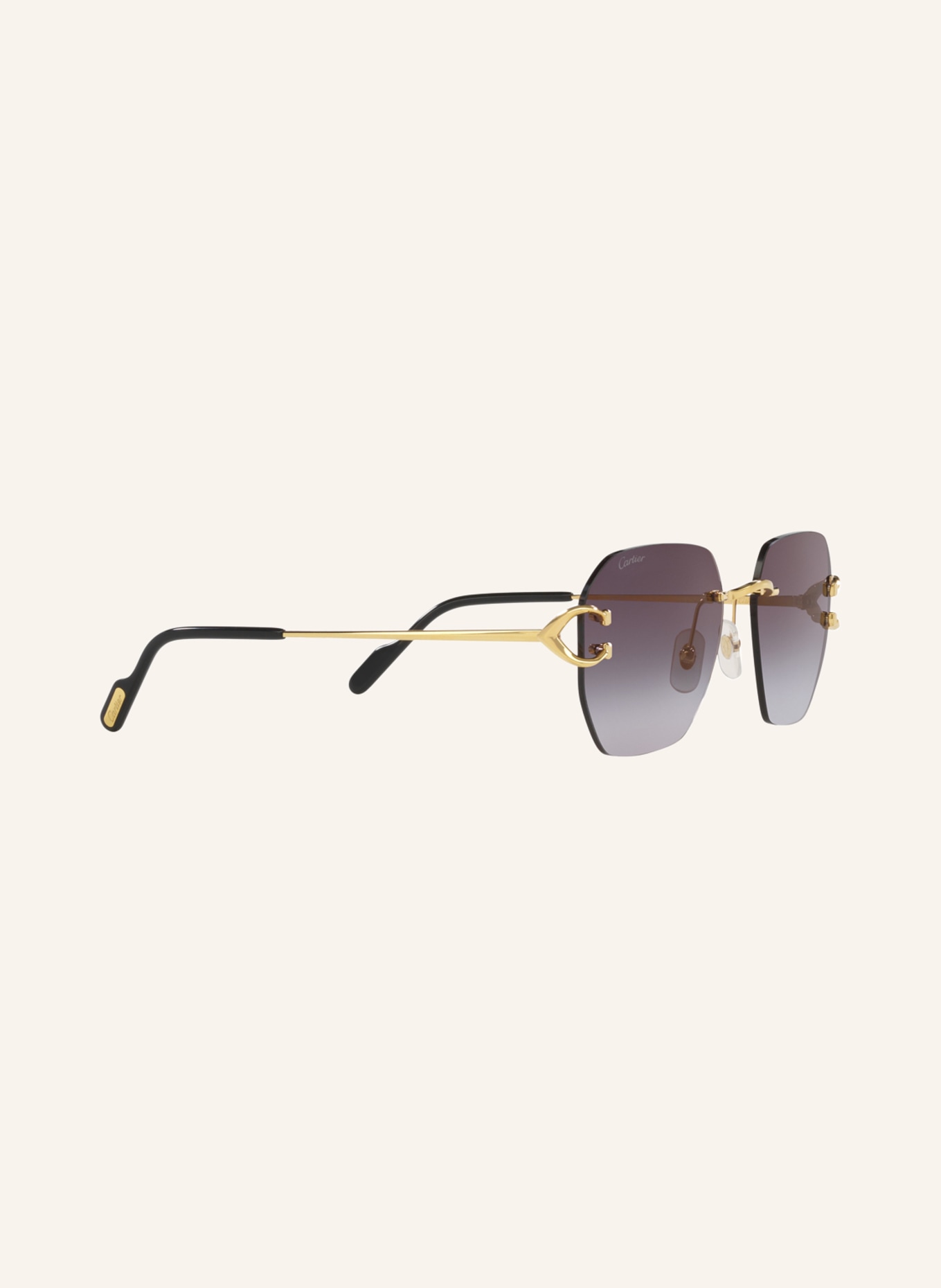 Cartier Sunglasses 6L001667, Color: 2300L1 - GOLD/DARK GRAY GRADIENT (Image 3)