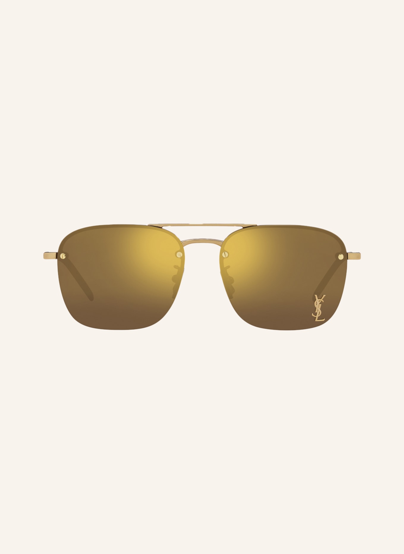 SAINT LAURENT Sunglasses YS000490, Color: 1700D1 - GOLD/ BROWN (Image 2)