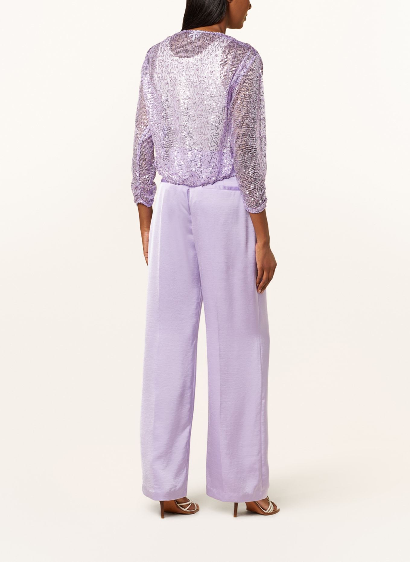 DANTE6 Cardigan CRAZYABOUT with 3/4 sleeves and sequins, Color: LIGHT PURPLE (Image 3)