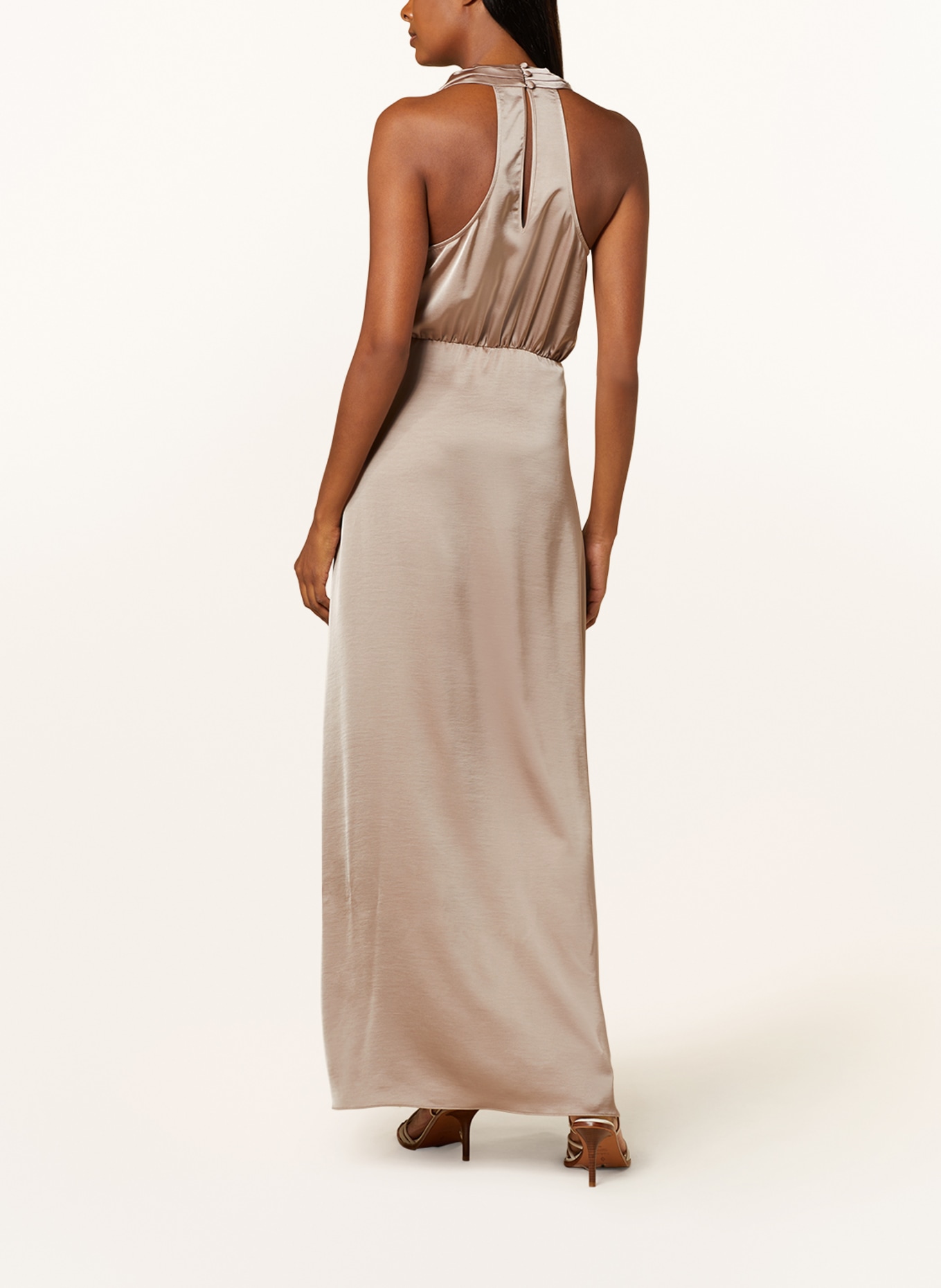 DANTE6 Abendkleid MARRYME aus Satin: BEIGE