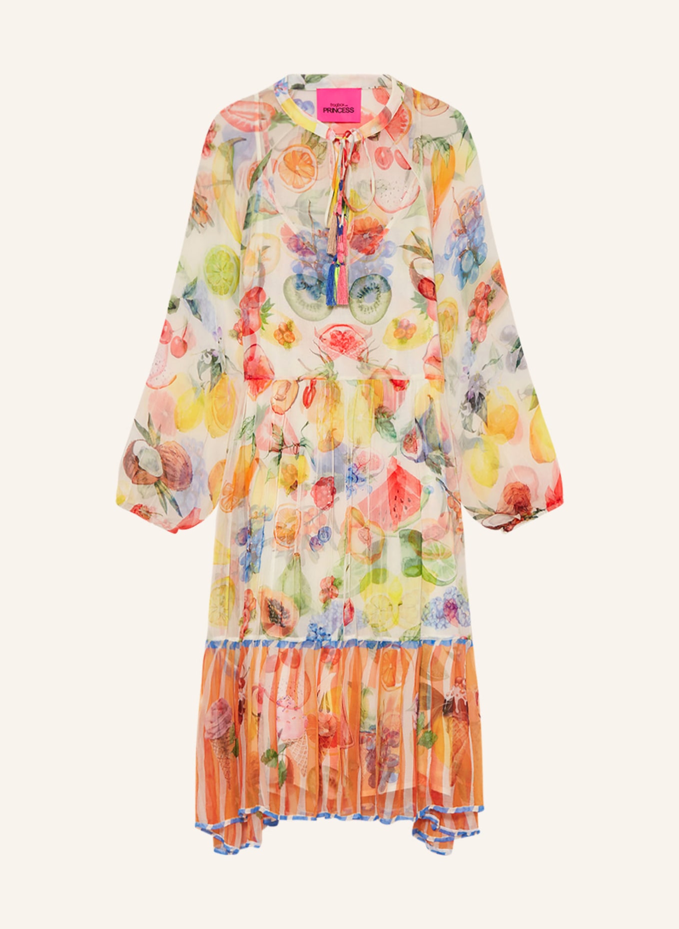 FrogBox Kleid, Farbe: WEISS/ GRÜN/ ORANGE (Bild 1)