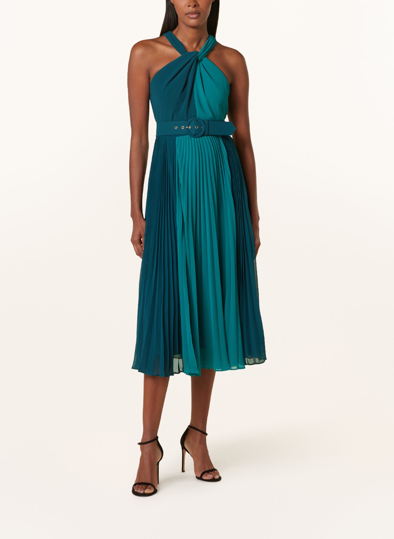 Phase Eight Pleated dress XENIA, Color: GREEN/ TEAL (Image 2)