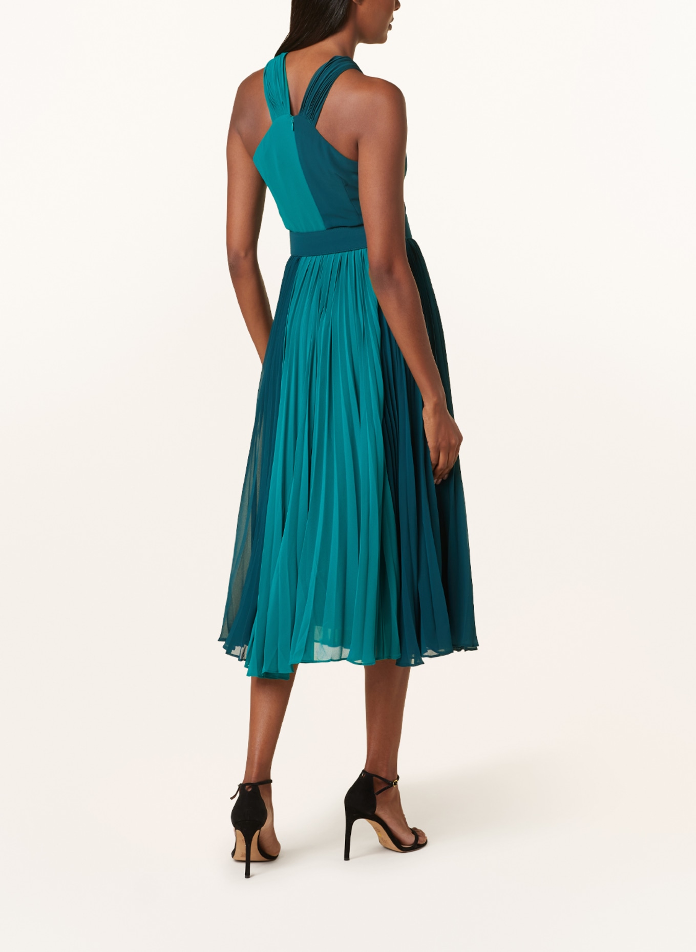 Phase Eight Pleated dress XENIA, Color: GREEN/ TEAL (Image 3)