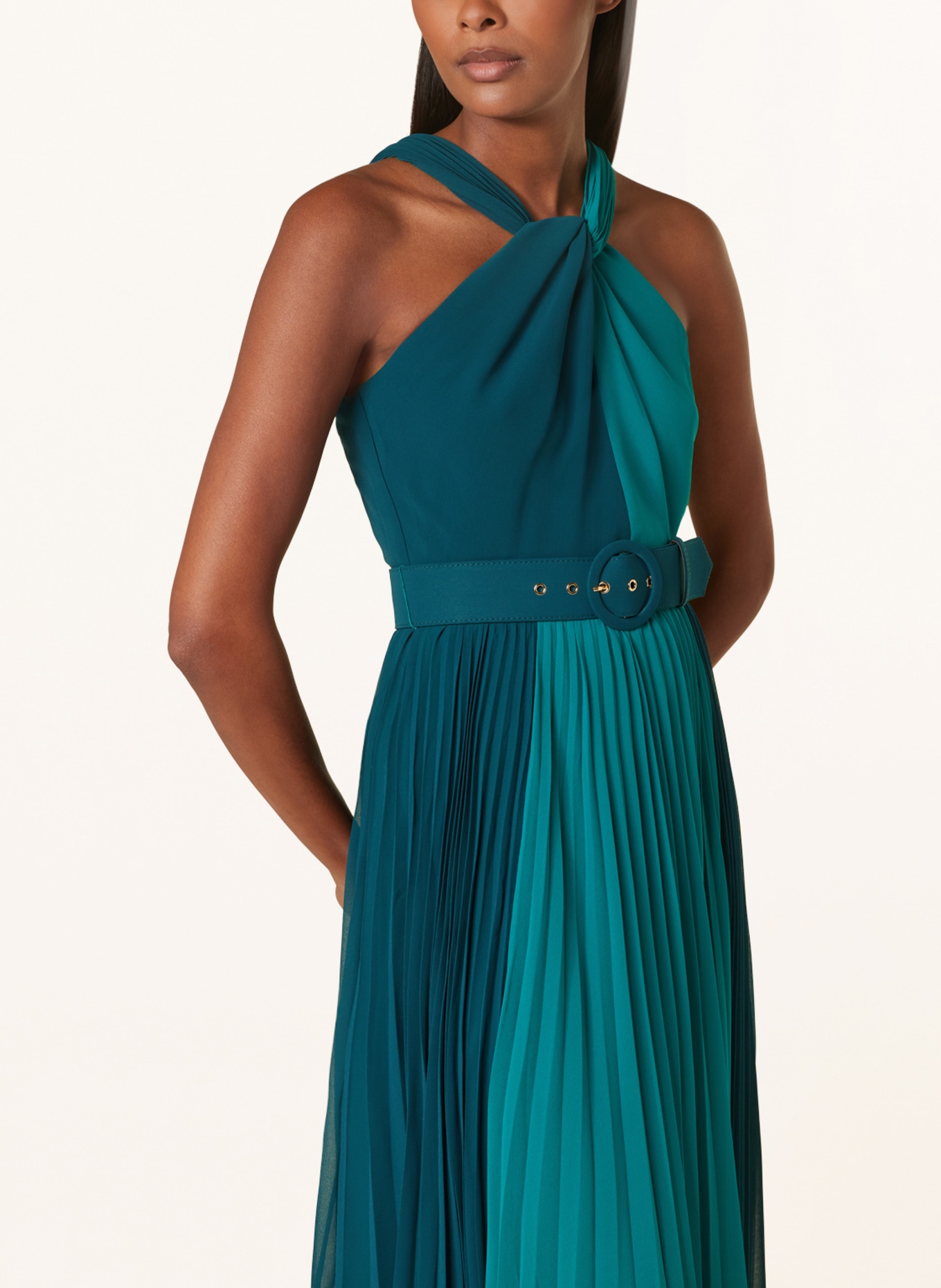 Phase Eight Pleated dress XENIA, Color: GREEN/ TEAL (Image 4)