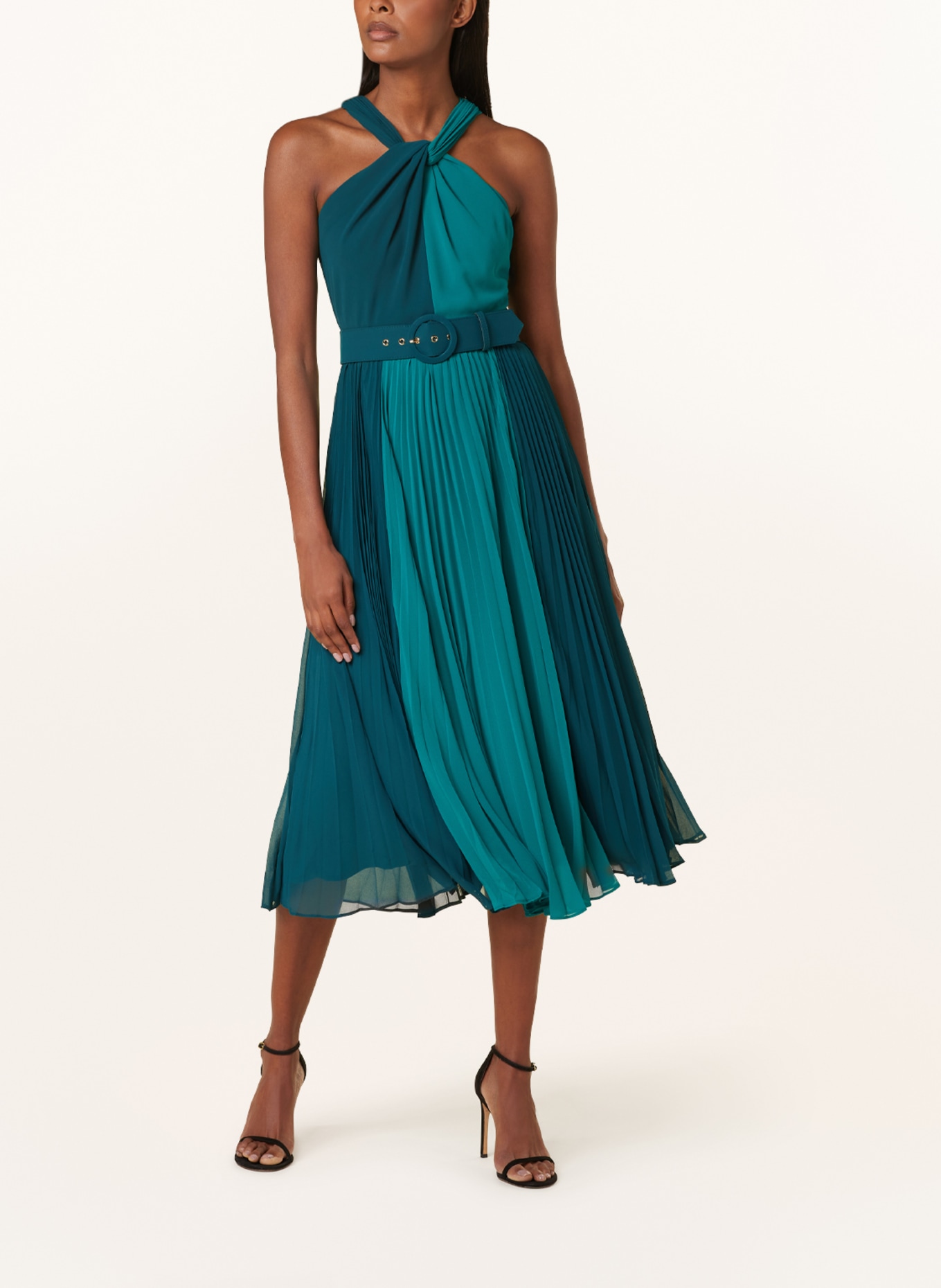 Phase Eight Pleated dress XENIA, Color: GREEN/ TEAL (Image 5)