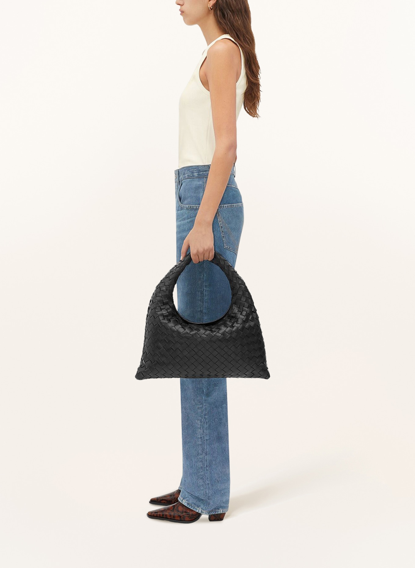 BOTTEGA VENETA Handtasche SMALL HOP, Farbe: BLACK (Bild 5)