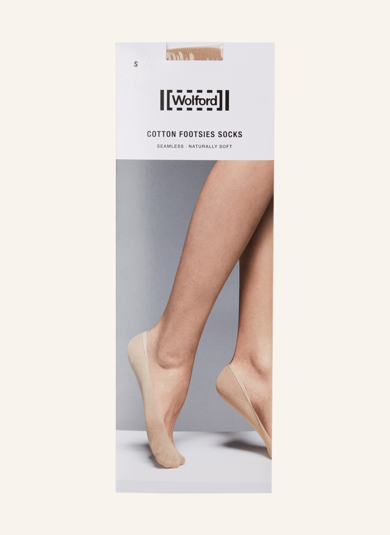 Wolford Nylon footlets COTTON FOOTSIES, Color: 4736 S- SISAL (Image 3)