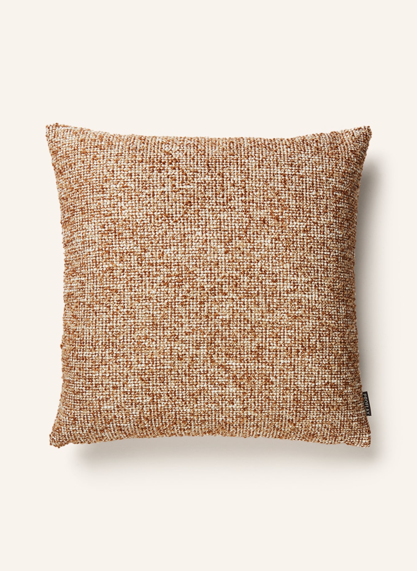 PROFLAX Decorative cushion cover UMBERTO, Color: LIGHT BROWN/ CREAM (Image 1)