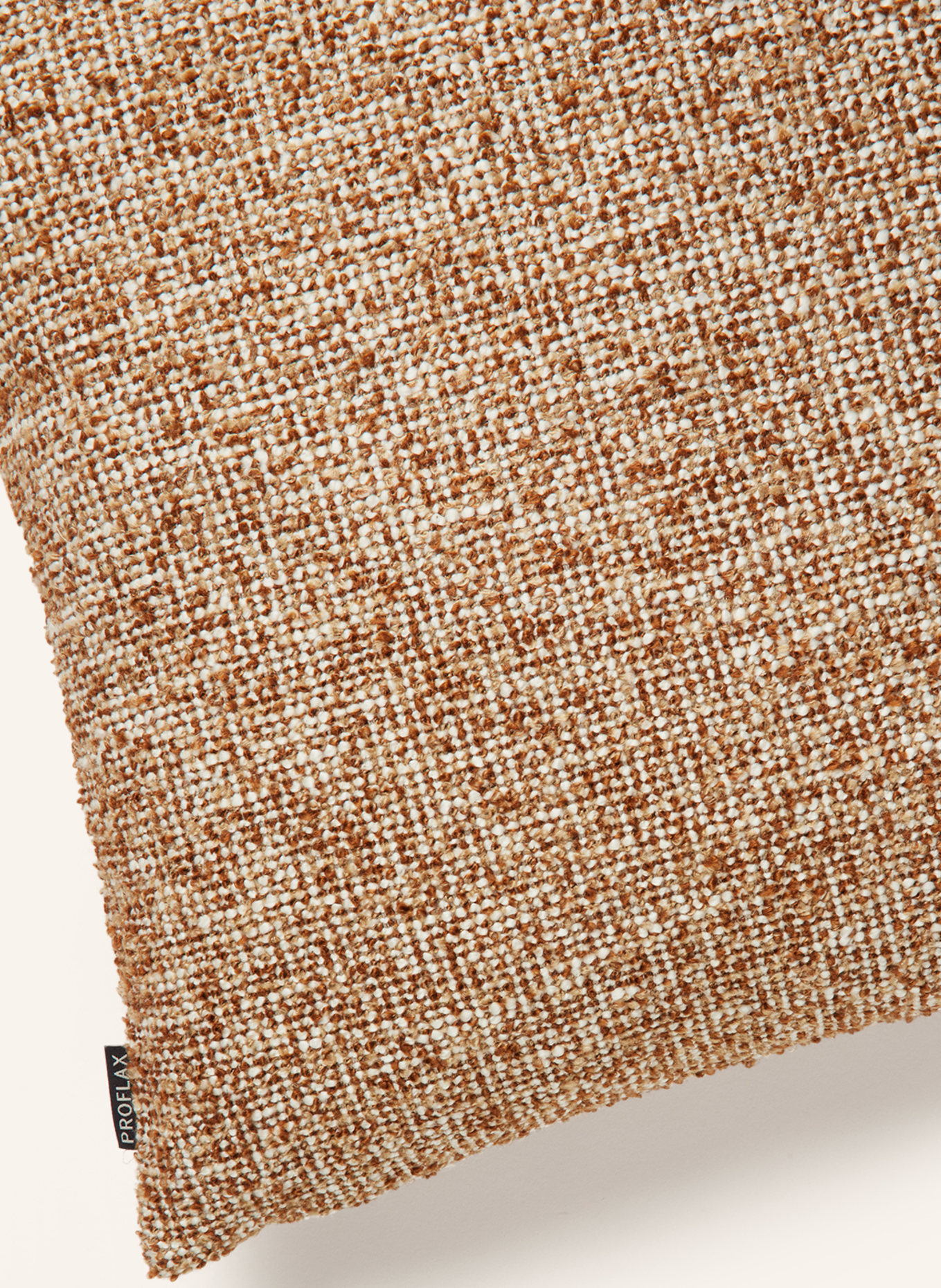 PROFLAX Decorative cushion cover UMBERTO, Color: LIGHT BROWN/ CREAM (Image 3)