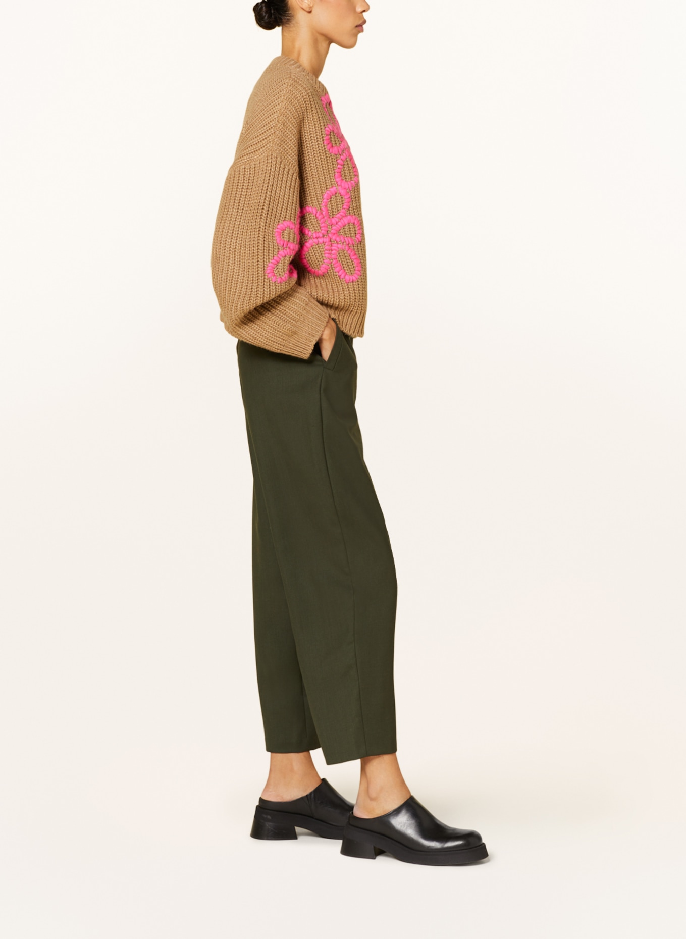 American Vintage Culotte kalhoty TABINSVILLE, Barva: KHAKI (Obrázek 4)