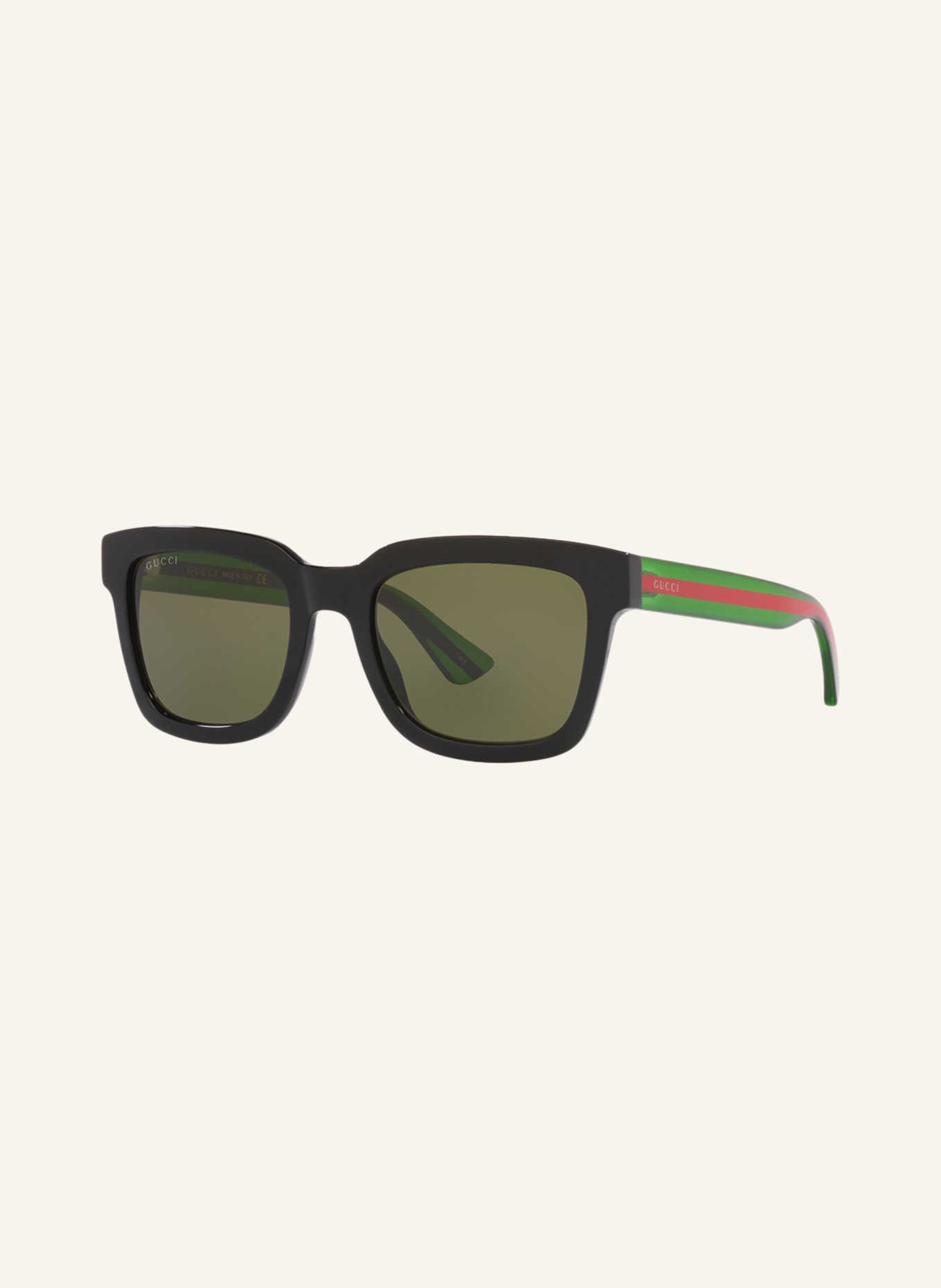 GUCCI Sunglasses GC001653, Color: 1100J1 BLACK/GREEN (Image 1)