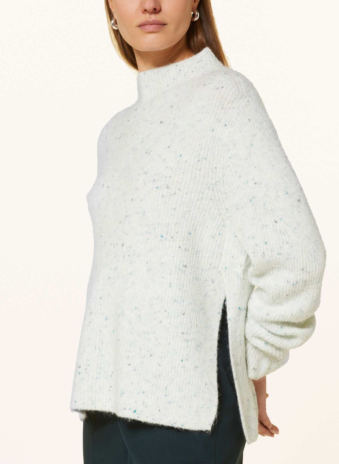 OPUS Sweater PESOLO, Color: WHITE/ GREEN/ GRAY (Image 4)