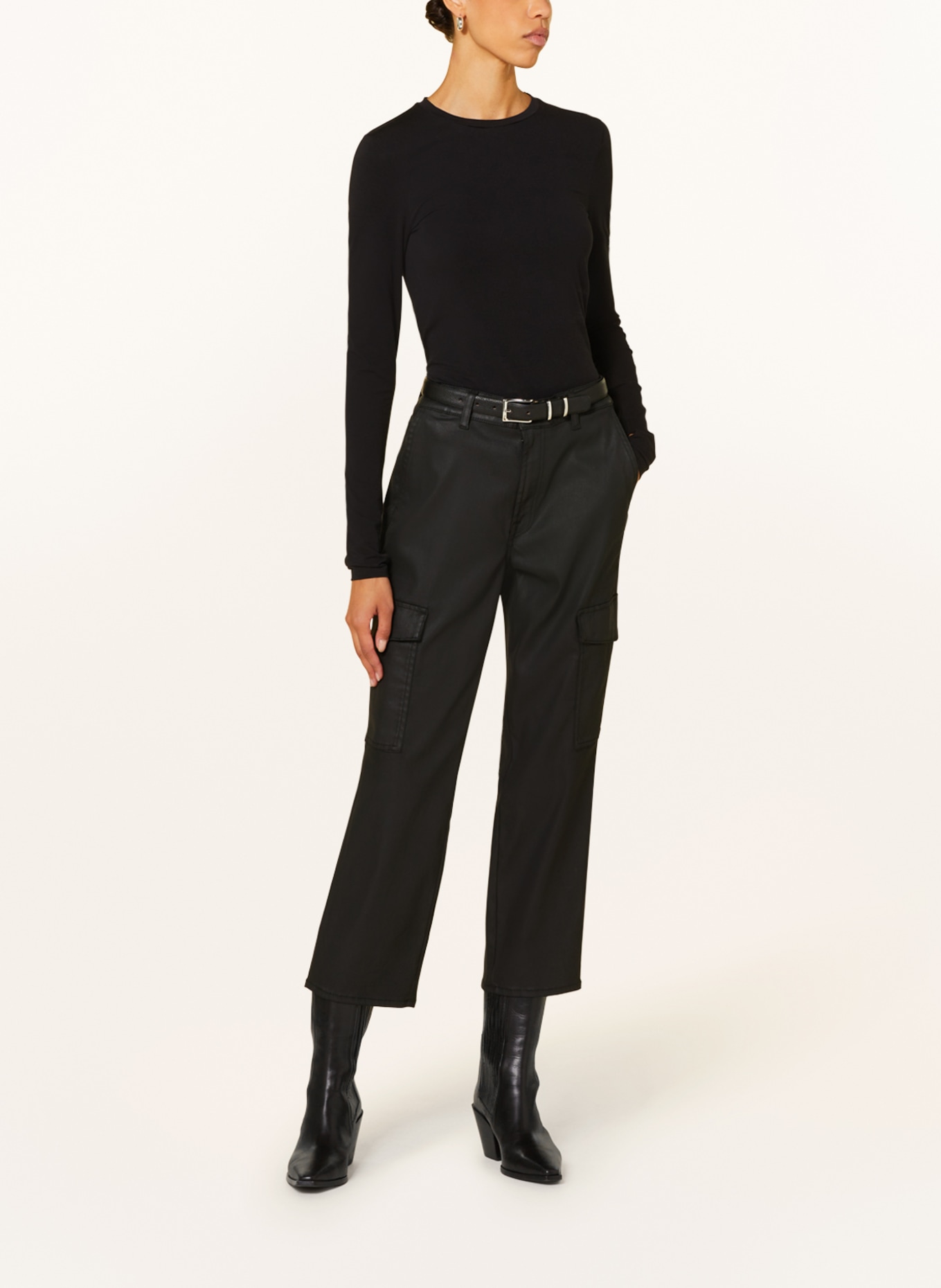 7 for all mankind Cargo pants LOGAN, Color: BLACK (Image 2)