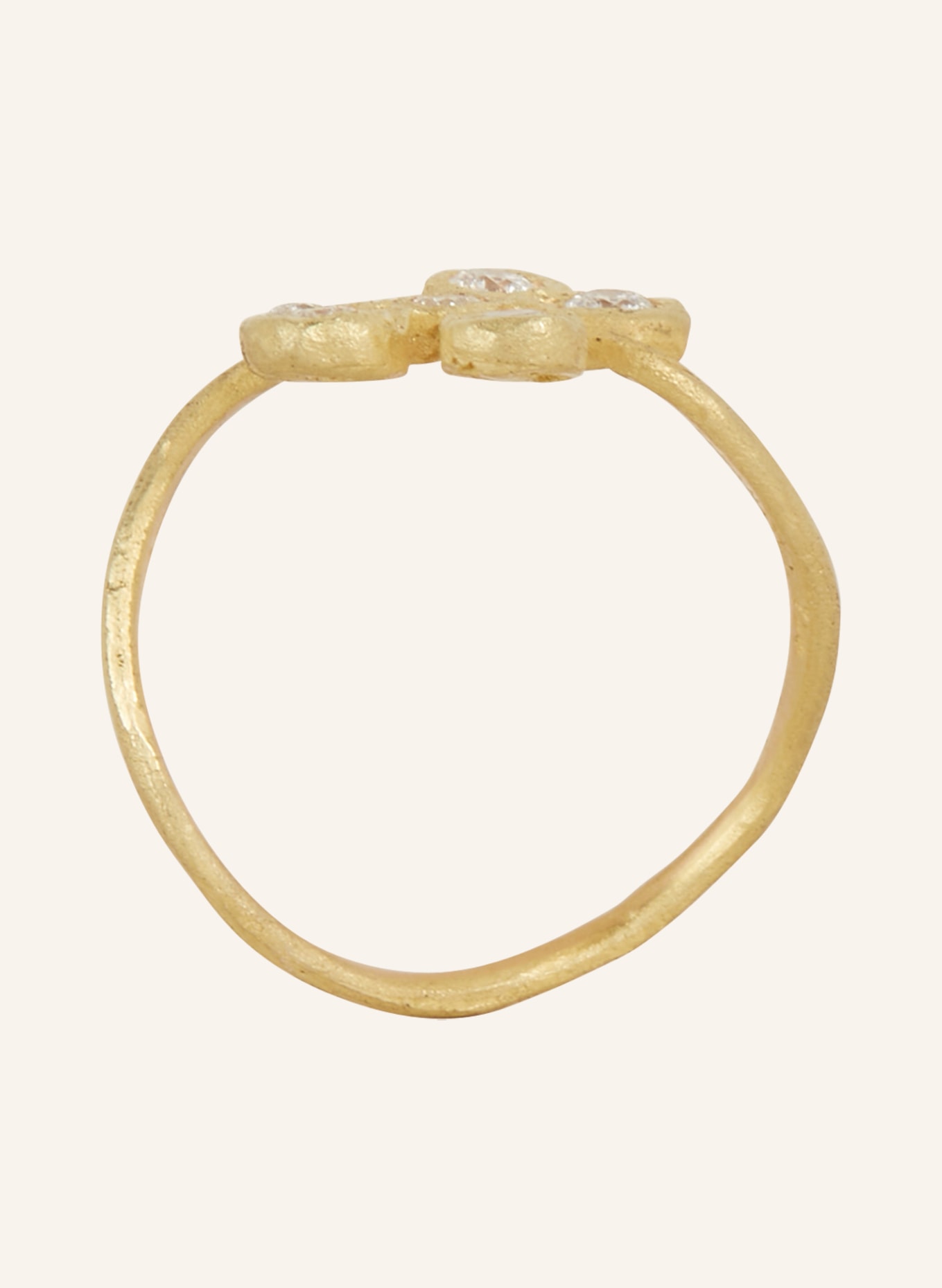 ELHANATI Ring SMALL FLOWER, Color: GOLD/ WHITE (Image 3)