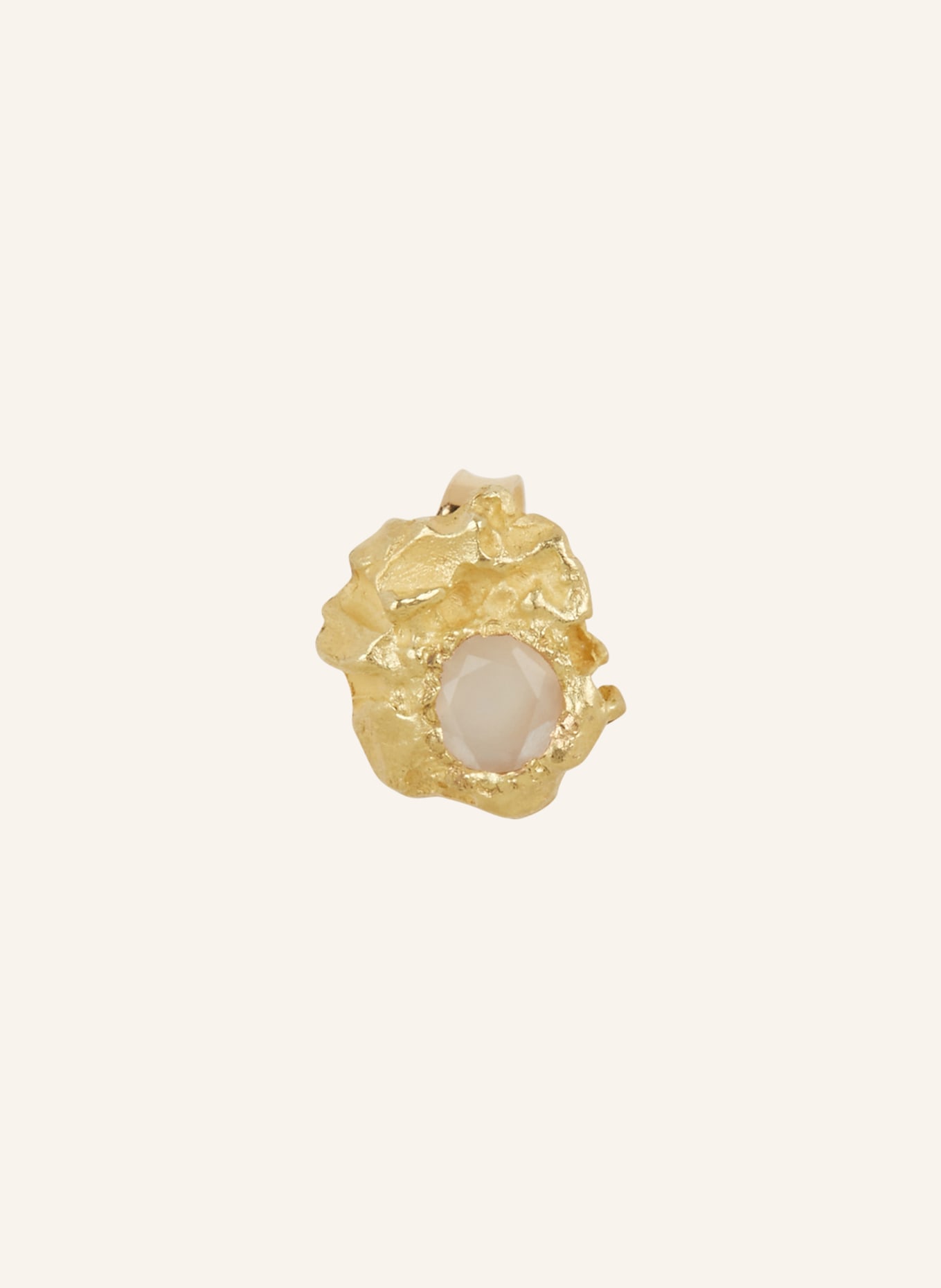 ELHANATI Earrings ROCK MOONSTONE with diamond, Color: GOLD/ WHITE (Image 1)