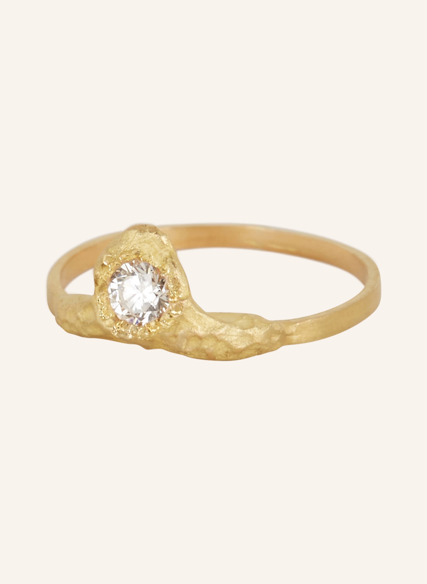 ELHANATI Ring IMAN 0.20 with diamond, Color: GOLD/ WHITE (Image 1)