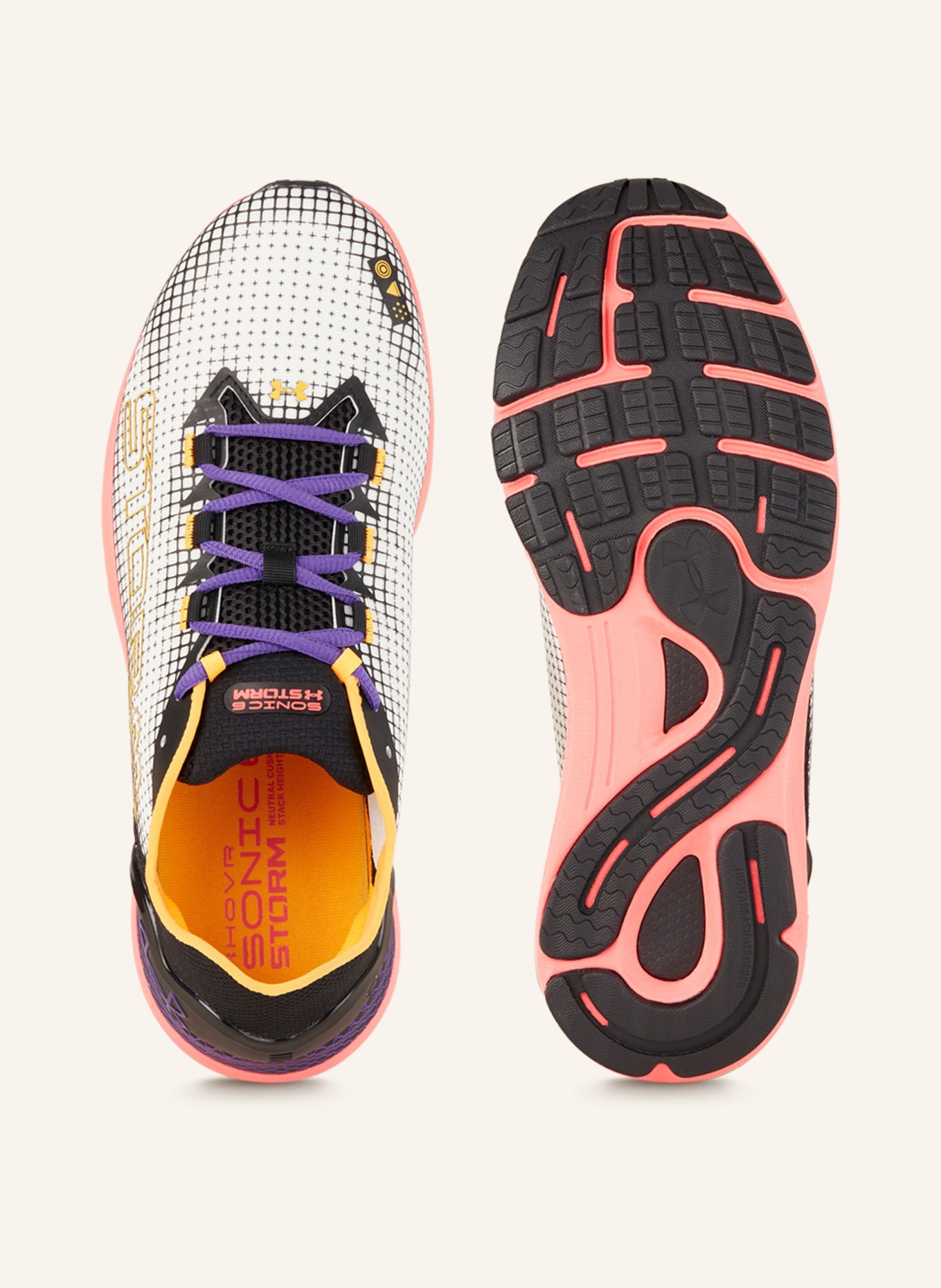 UNDER ARMOUR Running shoes UA HOVR™ SONIC 6 STORM, Color: WHITE/ BLACK/ PURPLE (Image 5)