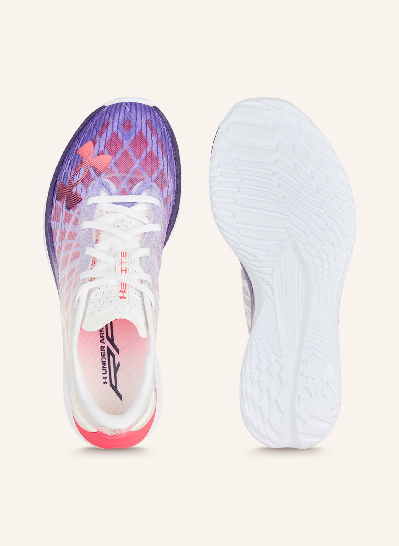 UNDER ARMOUR Running shoes FLOW VELOCITI ELITE, Color: WHITE/ PURPLE (Image 5)
