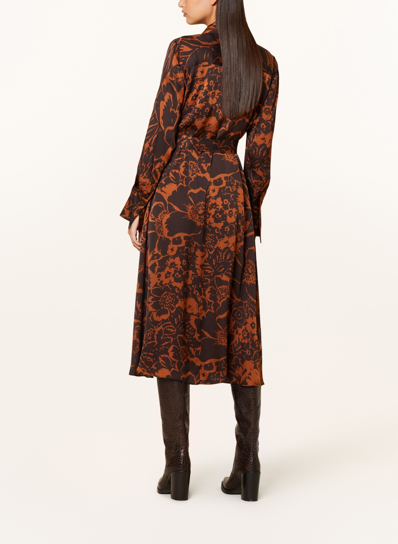 COS Satin dress, Color: BLACK/ BROWN (Image 3)