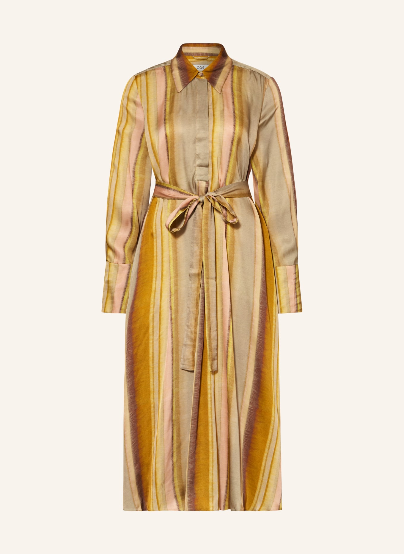 COS Satin dress, Color: BROWN/ YELLOW/ ROSE (Image 1)