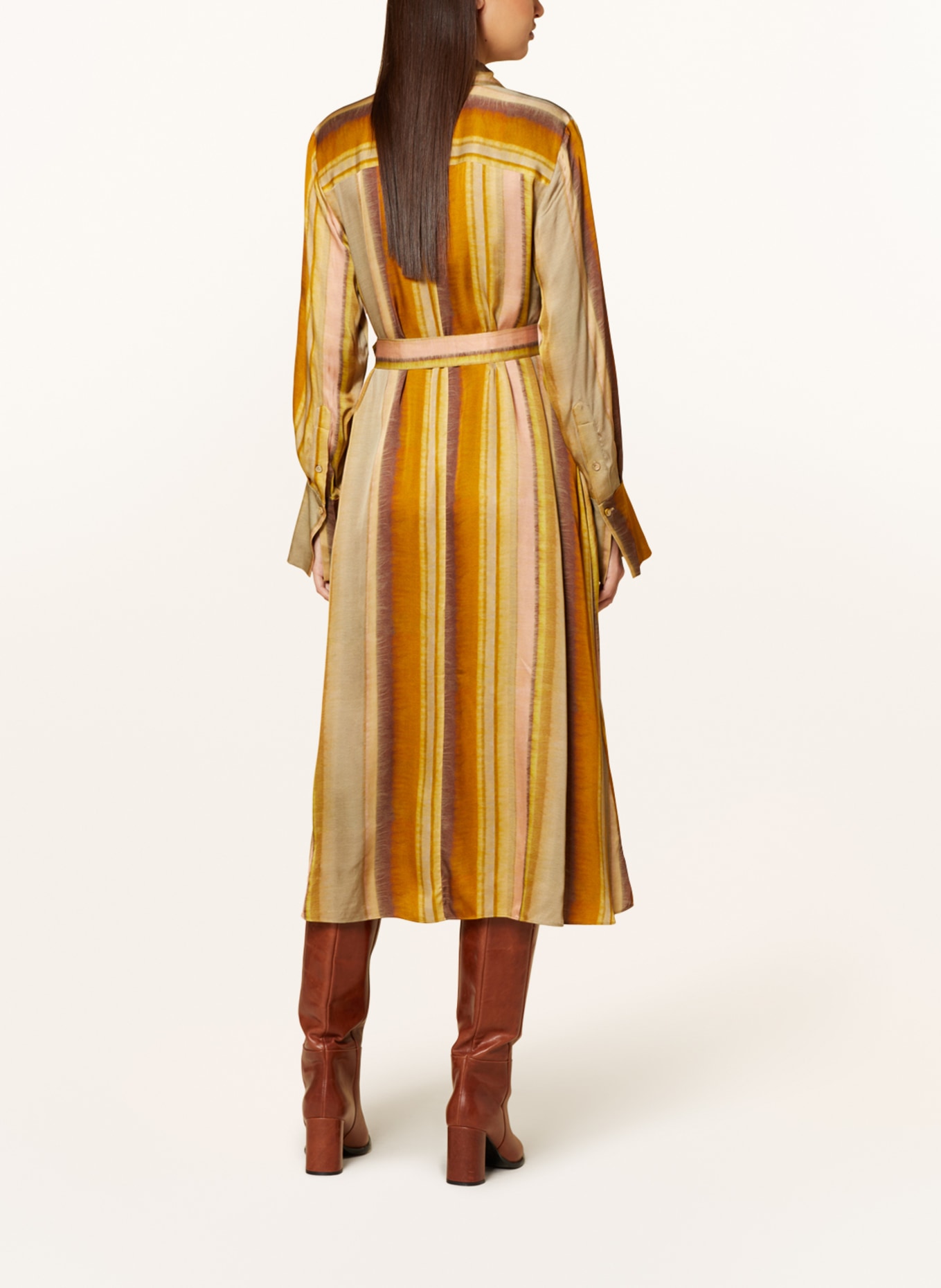 COS Satin dress, Color: BROWN/ YELLOW/ ROSE (Image 3)
