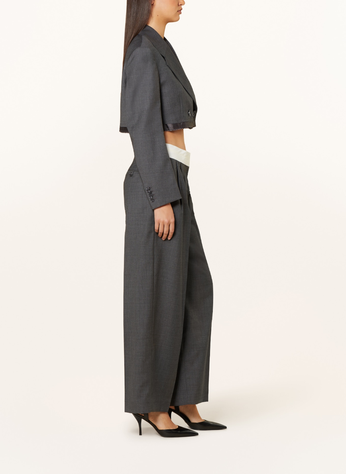 COS Wide leg trousers, Color: GRAY (Image 4)