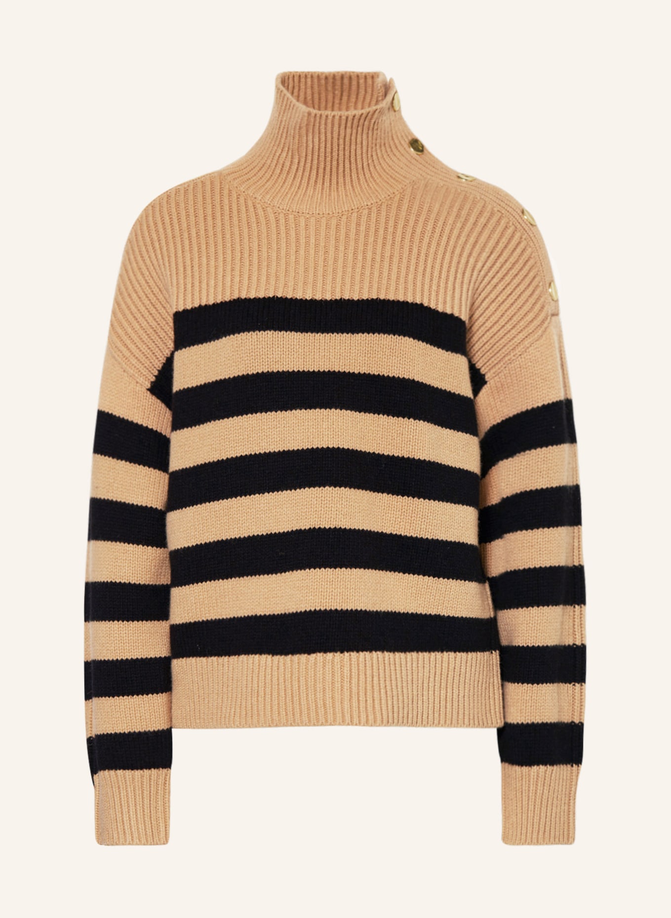 COS Sweater ALDEN, Color: BLACK/ CAMEL (Image 1)