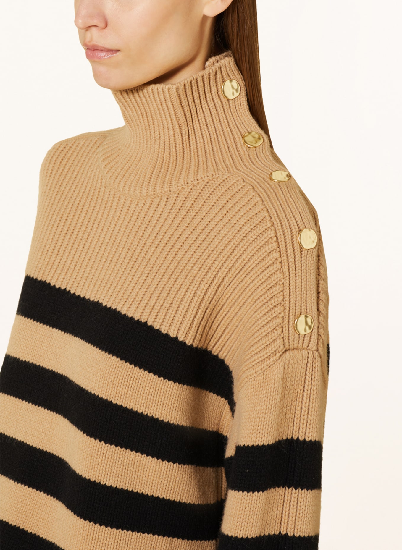 COS Sweater ALDEN, Color: BLACK/ CAMEL (Image 4)