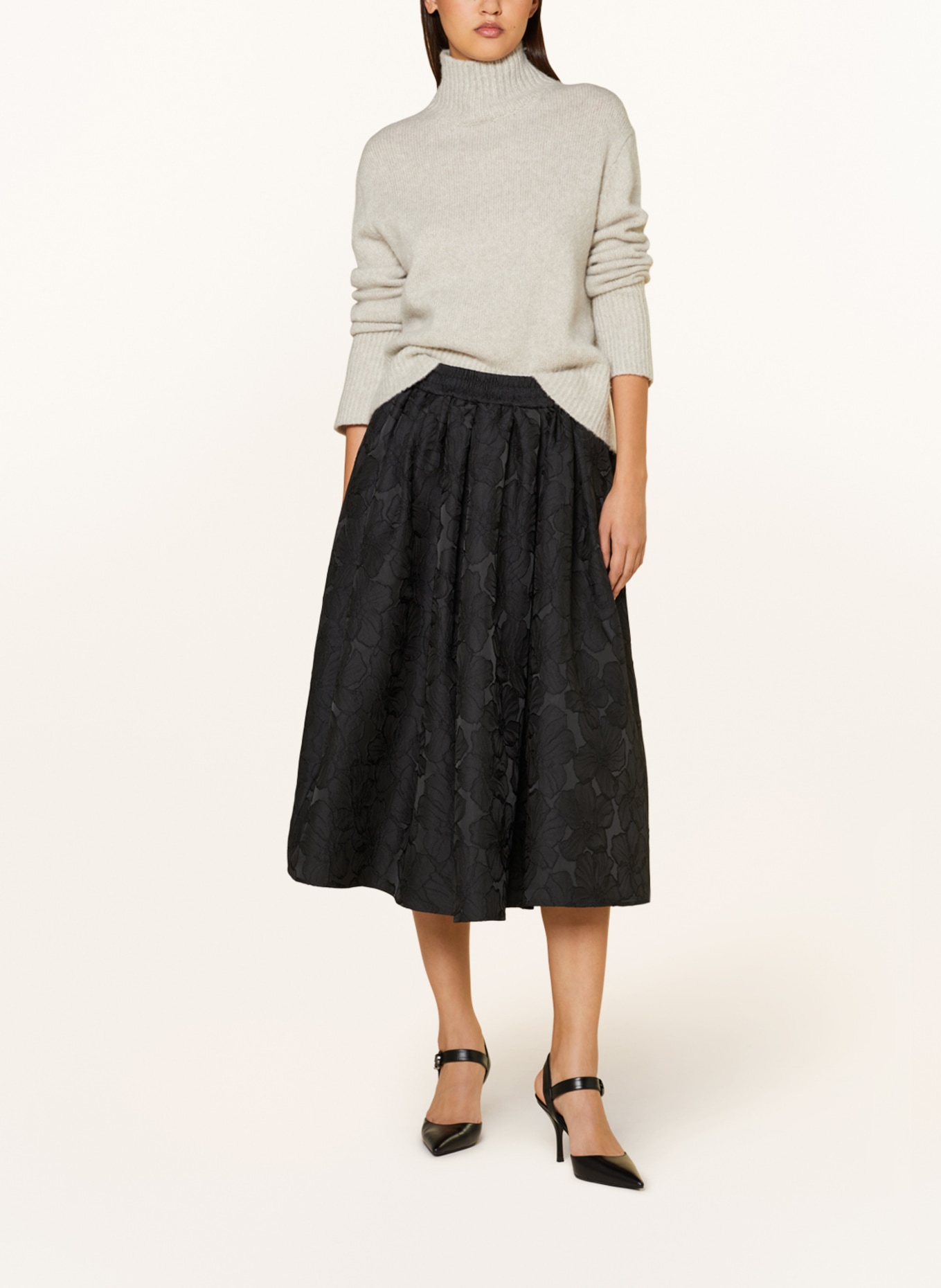 COS Jacquard skirt, Color: BLACK (Image 2)