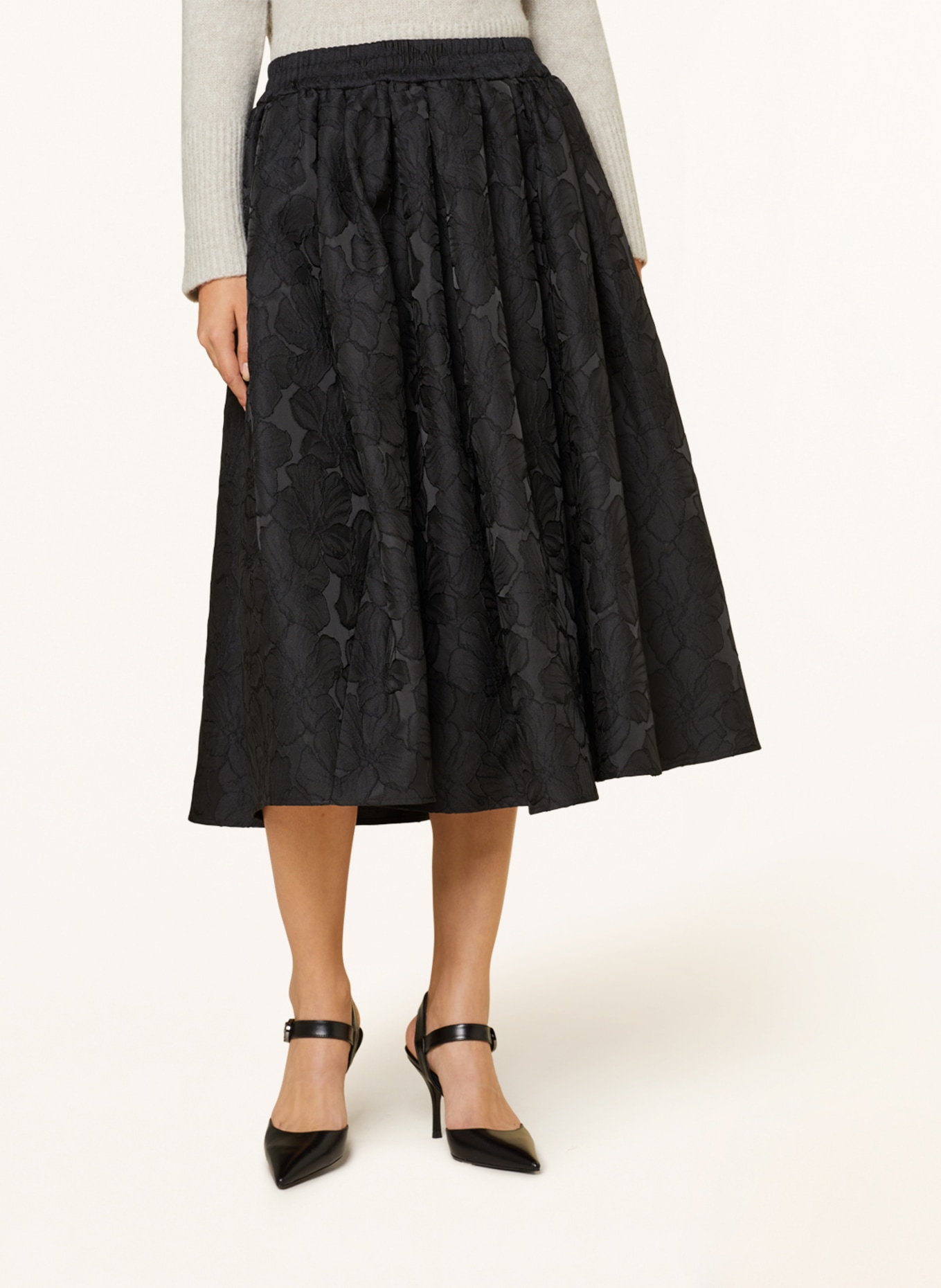 COS Jacquard skirt, Color: BLACK (Image 4)