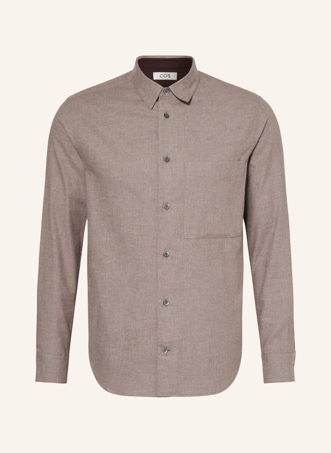 COS Flannel shirt regular fit, Color: TAUPE (Image 1)