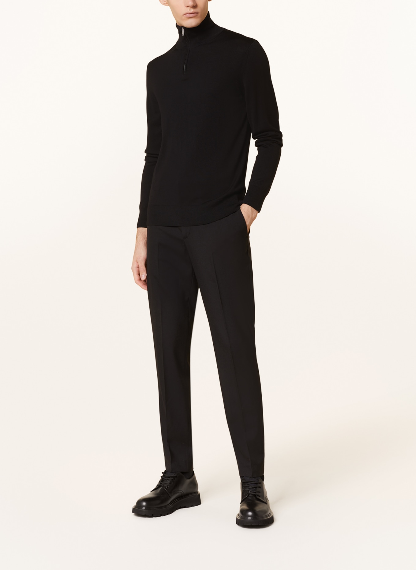 COS Half-zip sweater, Color: BLACK (Image 2)