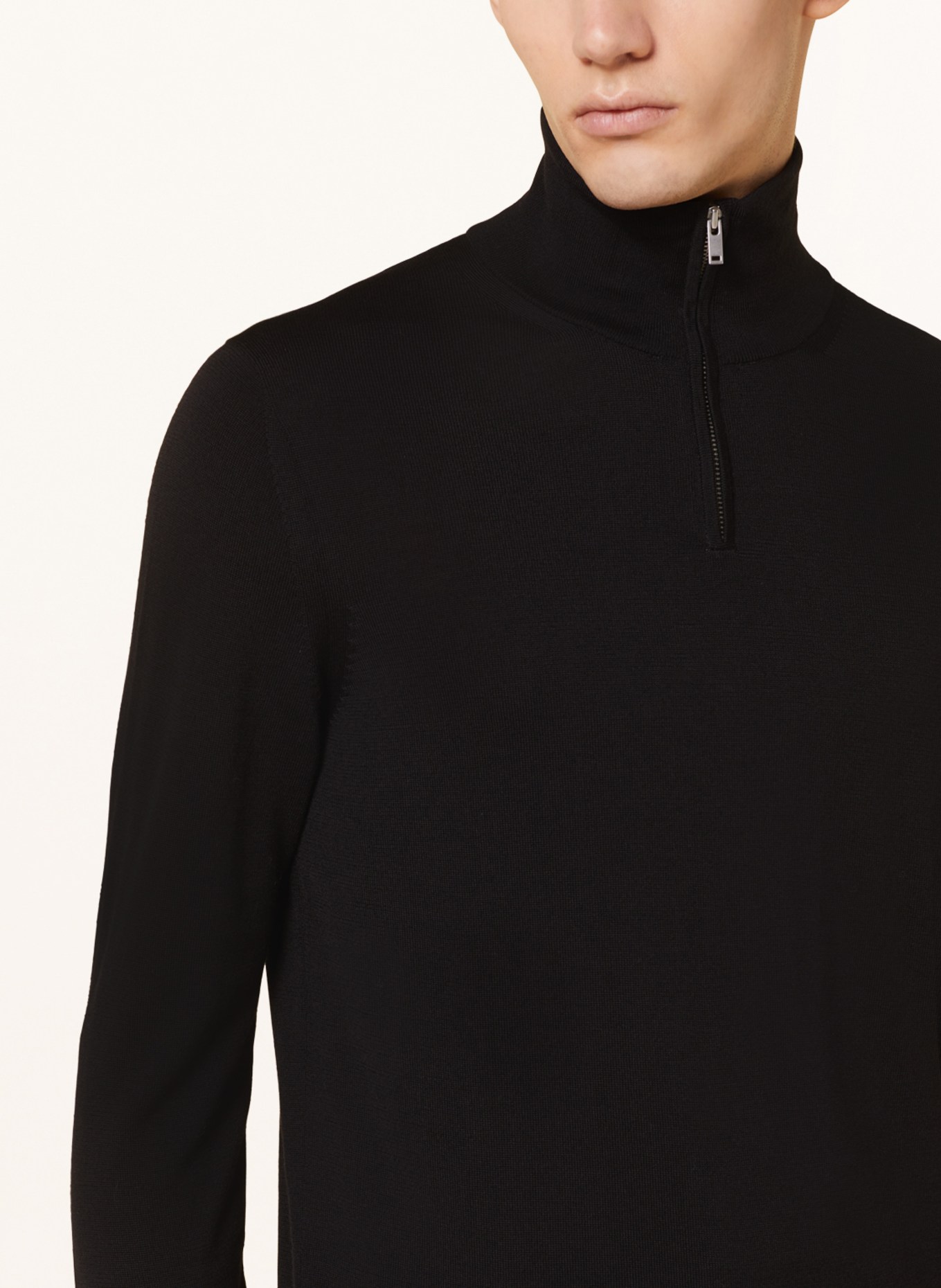COS Half-zip sweater, Color: BLACK (Image 4)