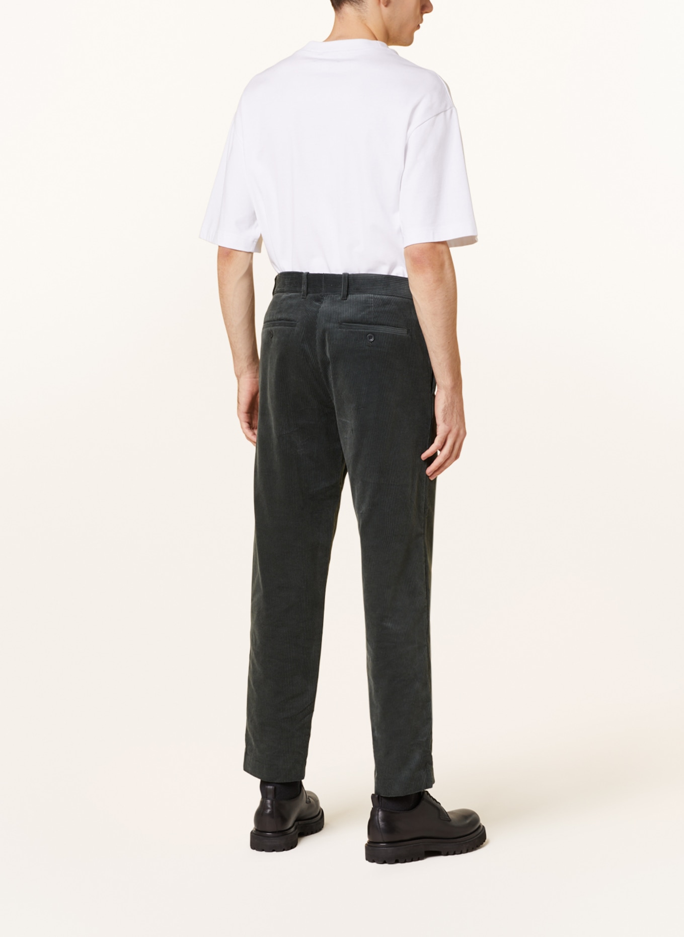 COS Corduroy trousers regular fit, Color: TEAL (Image 3)