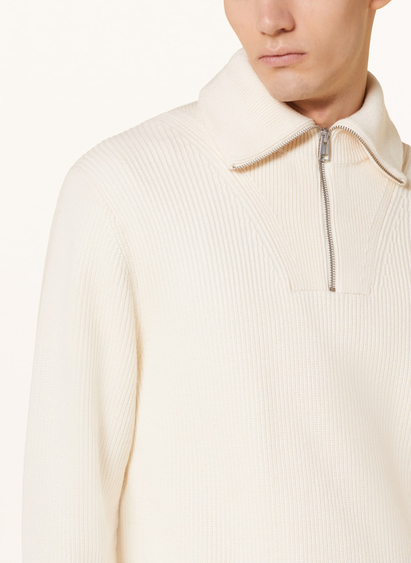 COS Half-zip sweater, Color: ECRU (Image 4)