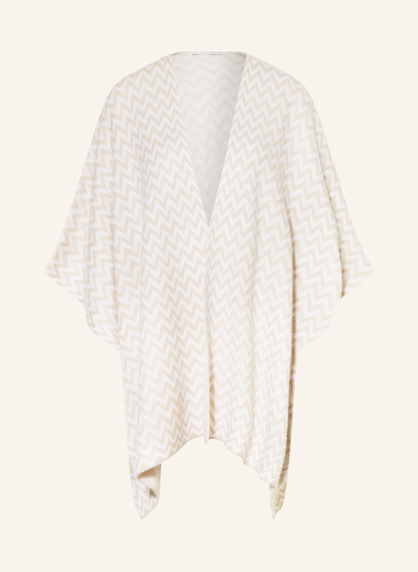 HERZEN'S ANGELEGENHEIT Cape with cashmere, Color: BEIGE/ WHITE (Image 1)