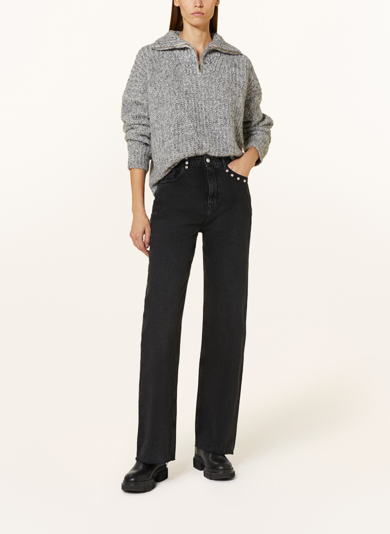 ba&sh Jeans HATCHA, Farbe: BLACK BLACKSTONE (Bild 2)
