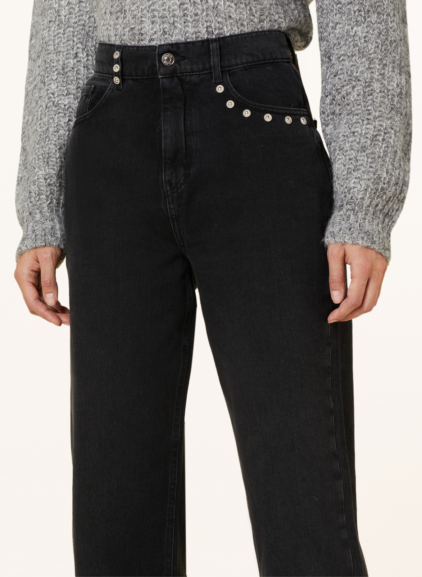 ba&sh Jeans HATCHA, Farbe: BLACK BLACKSTONE (Bild 5)